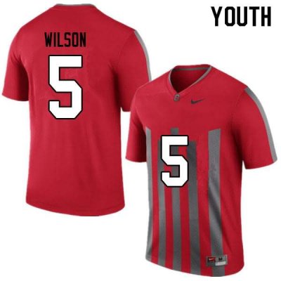 NCAA Ohio State Buckeyes Youth #5 Garrett Wilson Throwback Nike Football College Jersey CJP4745GN